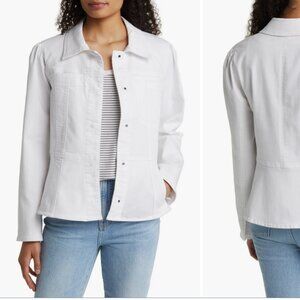 Wit & Wisdom Peplum Denim Jacket | Large